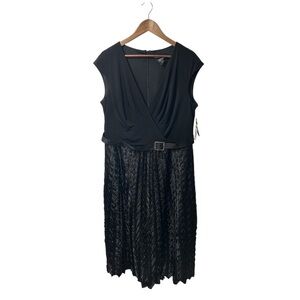 Cache 16W Plus Black Formal Gown Evening Gala Mother of the Bride NWT